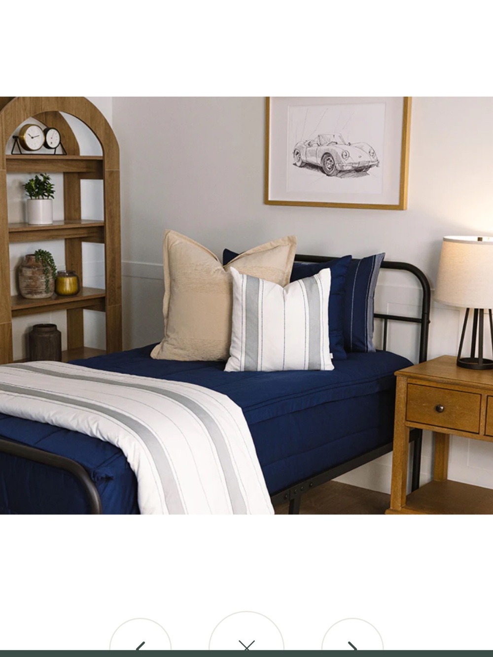 Beddy’s All-in-One Zipper Bedding Set - Twin in Evan (navy minky) - Picture 2 of 4